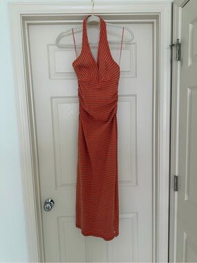 Pilcro Halter Stripe Maxi Dress - XS